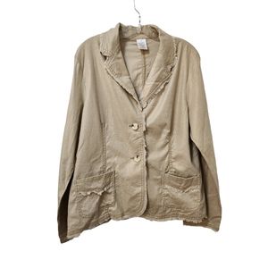 Cream Blazer with Gold Sparkle